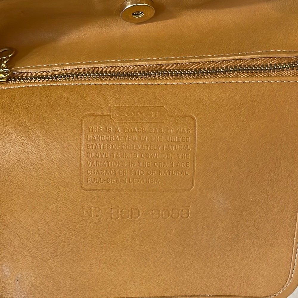 Coach Tan Leather Shoulder Bag - Picture 13 of 16
